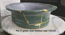 Pot K green oval finished end.JPG